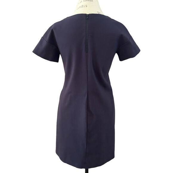 Theory classic navy blue short sleeve jatinn dress short w/ pockets size medium - Picture 2 of 9
